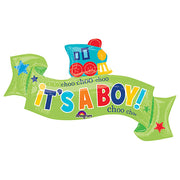 Anagram 40 inch WELCOME LITTLE ONE - BOY Foil Balloon 30904-01-A-P