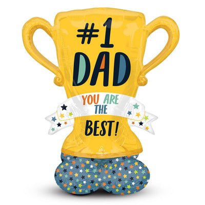 Anagram 43 inch BEST DAD TROPHY AIRLOONZ Foil Balloon 45487-11-A-P
