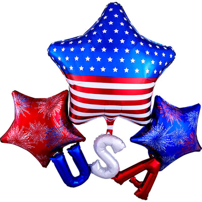 Anagram 51 inch FLOATING USA Foil Balloon 32858-01-A-P