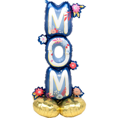 Anagram 53 inch ARTFUL FLORALS MOM AIRLOONZ (AIR-FILL ONLY) Foil Balloon 44181-11-A-P