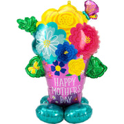 Anagram 53 inch MOTHERS DAY PRETTY FLOWER POT AIRLOONZ Foil Balloon 42821-11-A-P