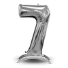 Anagram 53 inch STAND-UP NUMBERZ 7 - SILVER (AIR-FILL ONLY) Foil Balloon 45381-11-A-P