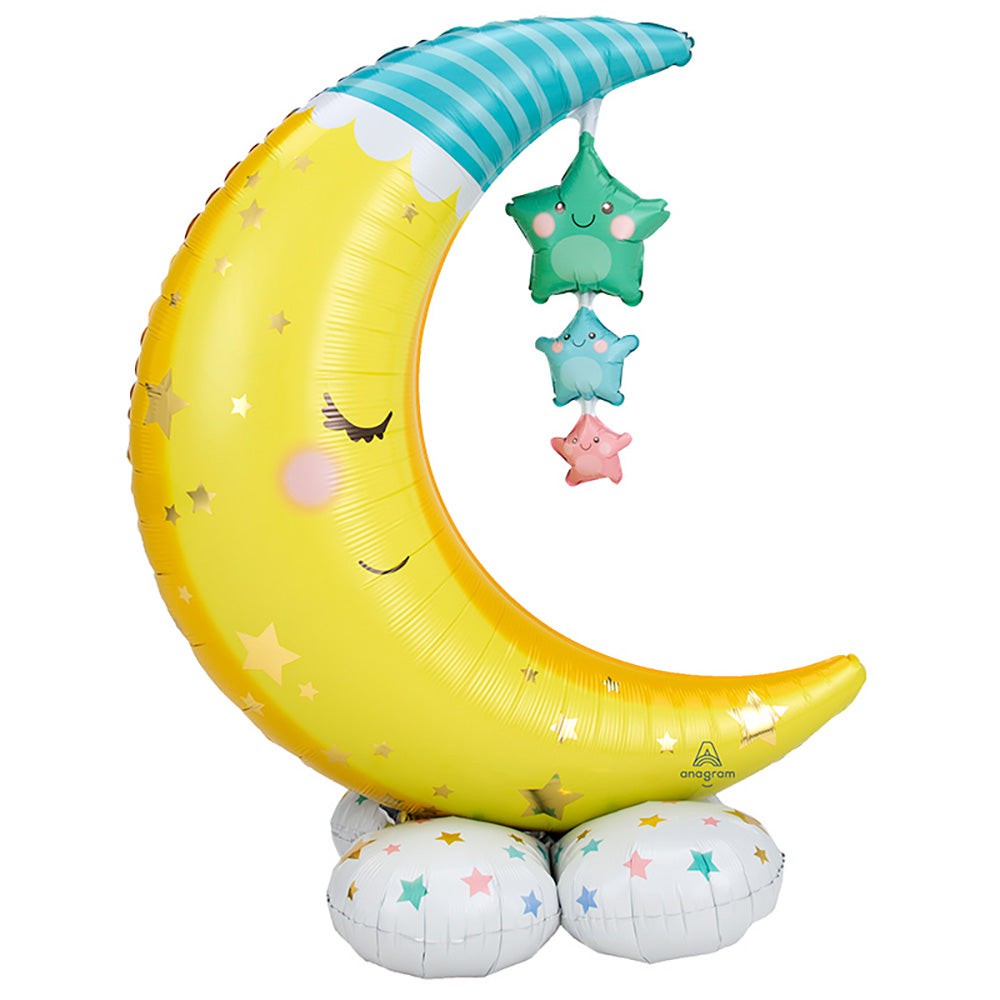 Anagram 55 inch MOON & STARS AIRLOONZ Foil Balloon 42459-11-A-P
