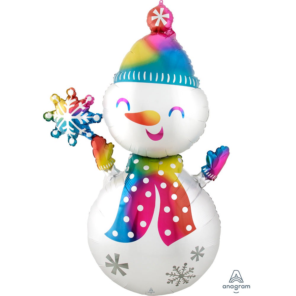Anagram 55 inch SATIN INFUSED SNOWMAN Foil Balloon 42037-01-A-P