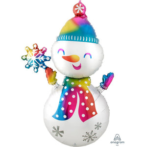 Anagram 55 inch SATIN INFUSED SNOWMAN Foil Balloon 42037-01-A-P