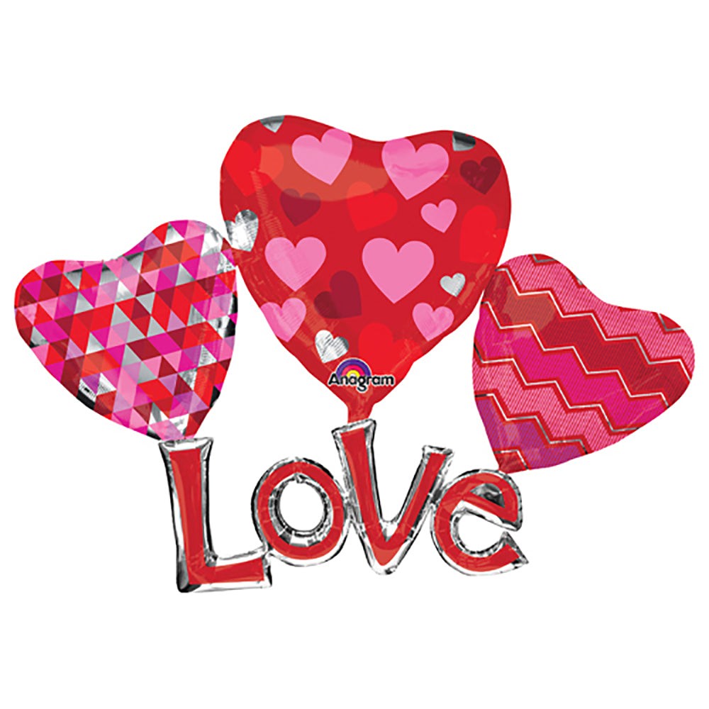 Anagram 58 inch FLOATING LOVE Foil Balloon 31861-01-A-P