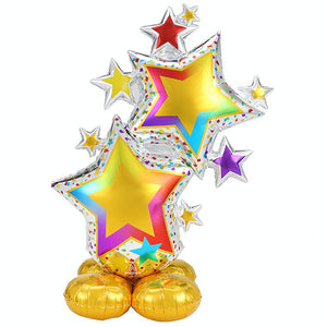 Anagram 59 inch COLORFUL STAR CLUSTER AIRLOONZ Foil Balloon 42464-11-A-P