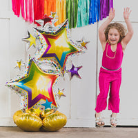Anagram 59 inch COLORFUL STAR CLUSTER AIRLOONZ Foil Balloon 42464-11-A-P