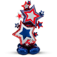 Anagram 59 inch PATRIOT STAR CLUSTER AIRLOONZ Foil Balloon 42851-11-A-P
