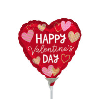Anagram 9 inch CRAFTY HAPPY VALENTINE'S DAY MINI SHAPE (AIR-FILL ONLY) Foil Balloon 43679-09-A-U