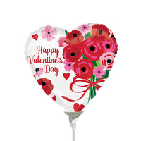 Anagram 9 inch HAPPY VALENTINE'S DAY LOVELY ROSES MINI SHAPE (AIR-FILL ONLY) Foil Balloon 40588-09-A-U