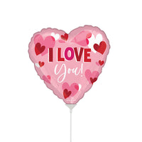 Anagram 9 inch I LOVE YOU PLAYFUL HEARTS (AIR FILL ONLY) Foil Balloon 45132-09-A-U