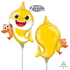 Anagram BABY SHARK MINI SHAPE (AIR-FILL ONLY) Foil Balloon 40763-02-A-U