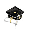 Anagram BLACK GRAD CAP & WHITE DIPLOMA MINI SHAPE (AIR-FILL ONLY) Foil Balloon 44224-02-A-U