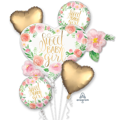 Anagram FLORAL BABY GIRL BOUQUET Balloon Bouquet 38516-01-A-P