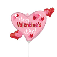 Anagram HAPPY VALENTINE'S DAY PLAYFUL SWIRLY HEART MINI SHAPE (AIR FILL ONLY) Foil Balloon 45147-02-A-U