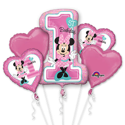 Anagram MINNIE 1ST BIRTHDAY BOUQUET Balloon Bouquet 34379-01-A-P