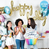 Anagram SCRIPT PHRASE ″HAPPY BDAY" WHITE GOLD (AIR-FILL ONLY) Foil Balloon 44609-11-A-P