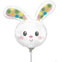 Anagram SPOTTED BUNNY HEAD MINI SHAPE (AIR-FILL ONLY) Foil Balloon 42355-02-A-U