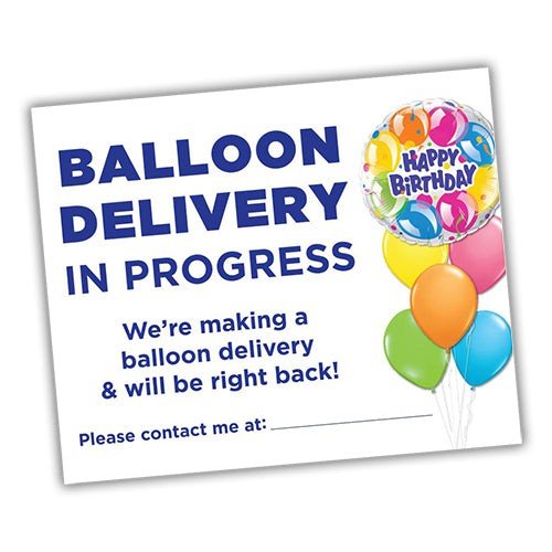 BALLOON DELIVERY WINDSHIELD SIGN