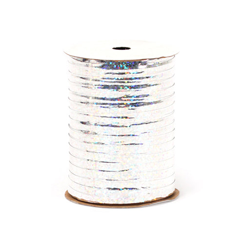 Berwick 3/16 INCH HOLOGRAPHIC CURLING RIBBON - SILVER (100 YDS.) Ribbon/ String H10020-BER