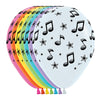 Betallatex / Sempertex 11 inch MUSIC NOTES (6 PK) Latex Balloons 53227-B-6