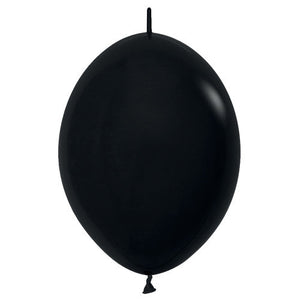 Betallatex / Sempertex 6 inch BETALLATEX / SEMPERTEX LINK-O-LOON - DELUXE BLACK Latex Balloons 54614-B