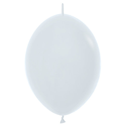 Betallatex / Sempertex 6 inch BETALLATEX / SEMPERTEX LINK-O-LOON - FASHION WHITE Latex Balloons 54602-B