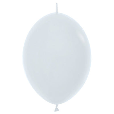Betallatex / Sempertex 6 inch BETALLATEX / SEMPERTEX LINK-O-LOON - FASHION WHITE Latex Balloons 54602-B