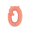 Betallic 14 inch SCRIPT LETTER O - ROSE GOLD (AIR-FILL ONLY) Foil Balloon 34715RGP-B-P