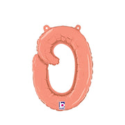 Betallic 14 inch SCRIPT LETTER O - ROSE GOLD (AIR-FILL ONLY) Foil Balloon 34715RGP-B-P