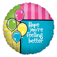 Betallic 18 inch FEEL BETTER BALLOONS Foil Balloon 86039P-B-P