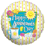 Betallic 18 inch HAPPY ASSISTANT'S DAY SUN AND COFFEE Foil Balloon 86136-B-U