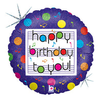 Betallic 18 inch MUSICAL BIRTHDAY Foil Balloon 86829-B-U