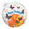 Betallic 18 inch POP ART BUTTERFLY BIRTHDAY Foil Balloon 86596P-B-P