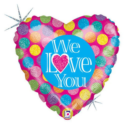 Betallic 18 inch WE LOVE YOU Foil Balloon 86363P-B-P