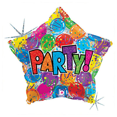 Betallic 19 inch PARTY! STAR Foil Balloon 85707P-B-P