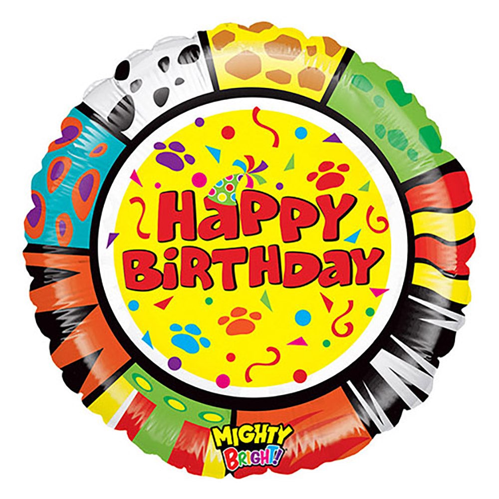 Betallic 21 inch MIGHTY ZOOLOONS BIRTHDAY Foil Balloon 14351P-B-P