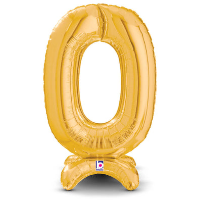 Betallic 25 inch STANDUPS NUMBER 0 - GOLD (AIR-FILL ONLY) Foil Balloon 13840GP-B-P