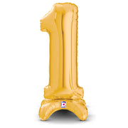 Betallic 25 inch STANDUPS NUMBER 1 - GOLD (AIR-FILL ONLY) Foil Balloon 13841GP-B-P