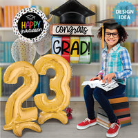 Betallic 25 inch STANDUPS NUMBER 2 - GOLD (AIR-FILL ONLY) Foil Balloon 13842GP-B-P
