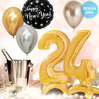 Betallic 25 inch STANDUPS NUMBER 4 - GOLD (AIR-FILL ONLY) Foil Balloon 13844GP-B-P