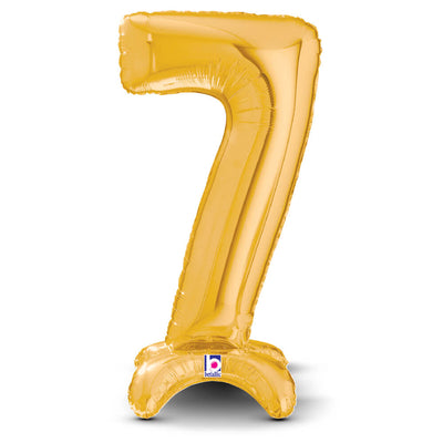 Betallic 25 inch STANDUPS NUMBER 7 - GOLD (AIR-FILL ONLY) Foil Balloon 13847GP-B-P