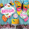 Betallic 30 inch COLORFUL BIRTHDAY BUTTERFLY FRAME Foil Balloon 25287P-B-P