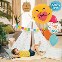 Betallic 31 inch SMILEY HUG Foil Balloon 25293P-B-P