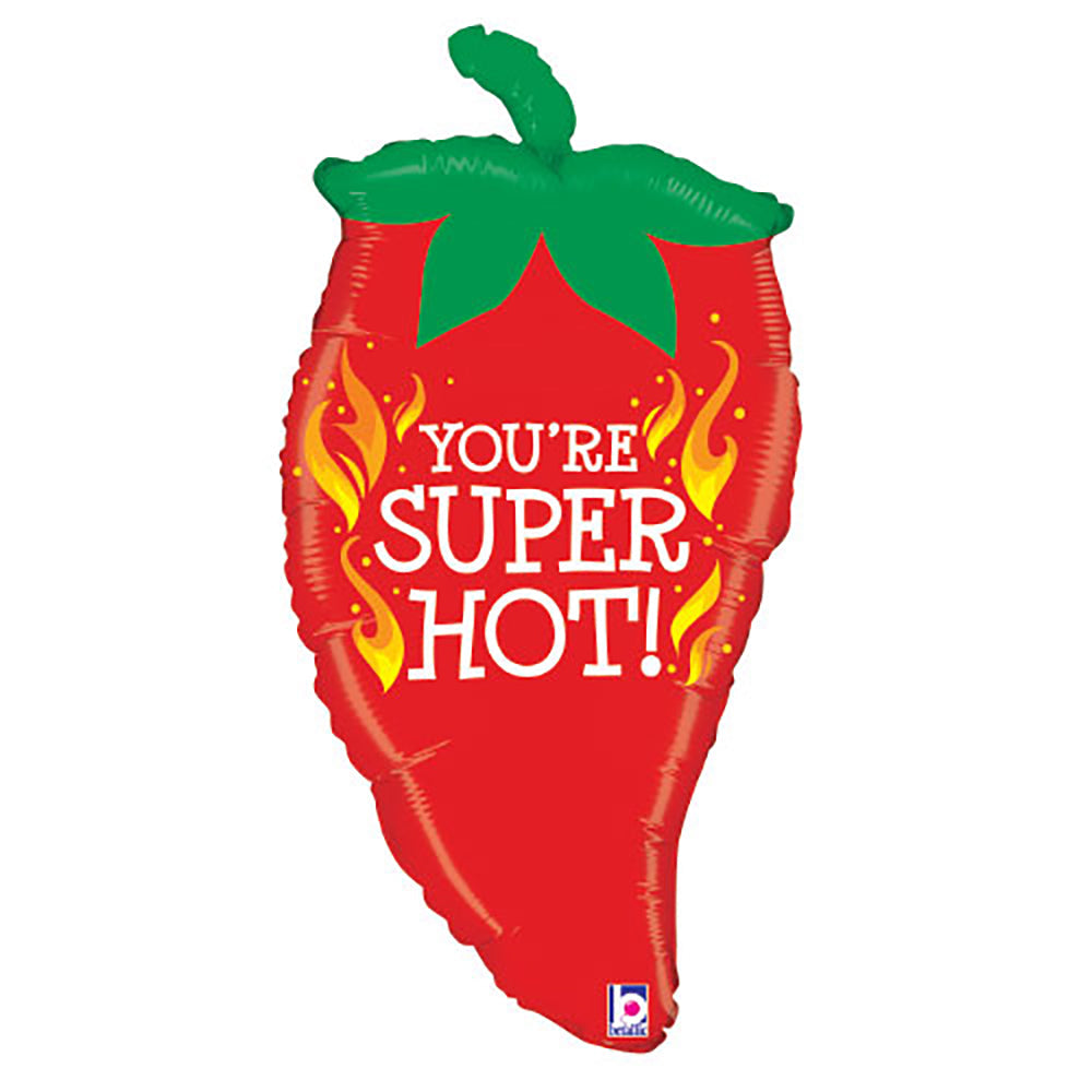 32 inch Betallic Super Hot Chili Pepper Foil Balloon 35632