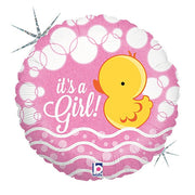 Betallic 36 inch BUBBLE DUCKY GIRL Foil Balloon 33042P-B-P