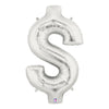 Betallic 40 inch DOLLAR SIGN $ - SILVER MEGALOON Foil Balloon 15851SP-B-P