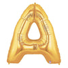 Betallic 40 inch LETTER A - GOLD MEGALOON Foil Balloon 15901GP-B-P