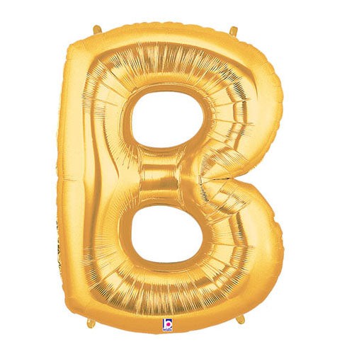 40 inch Betallic Letter B - Gold Megaloon Foil Balloon - 15902GP